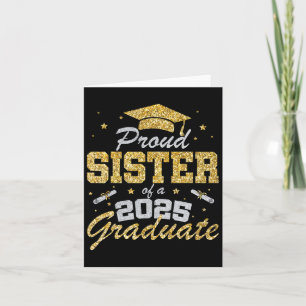 Cartão Irmã Orgulhosa De Um Graduado Senior Da Turma De 2