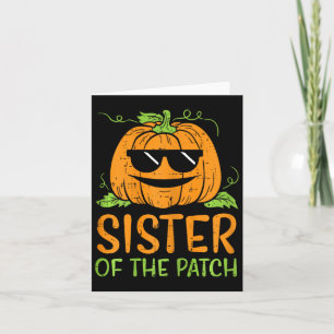 Cartão Irmã Pumpkin Da Família Patch Halloween Sis G