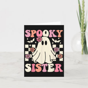 Cartão Irmã Spooky Halloween Fantume Retro Groovy