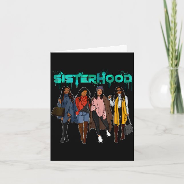 Cartão Irmandade do Juneteenth amigas da comunidade (Frente)
