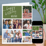 Cartão Irmão 7 Colagem de Fotos Personalizada Aniversário<br><div class="desc">Cartão de aniversário personalizado para o seu irmão (editável). O modelo de foto está pronto para você adicionar 7 de suas fotos favoritas e você também pode editar "IRMÃO" se você preferir dizer irmão gêmeo, irmão mais velho ou seu nome, por exemplo. Dentro, o cartão diz "feliz aniversário" e você...</div>