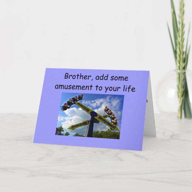 CARTÃO IRMÃO, ADICIONE ALGUM AMUSO AO SEU ANIVERSÁRIO (Frente)