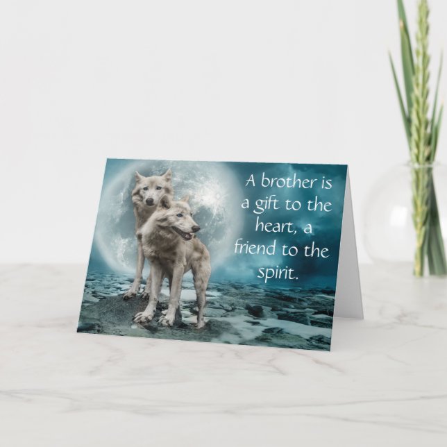 Cartão Irmão, amigo do espírito (Frente)