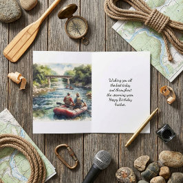 Cartão Irmão Aniversário de Rafting em Águas Brancas