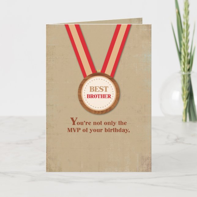 Cartão Irmão Birthday MVP, Esportes (Frente)