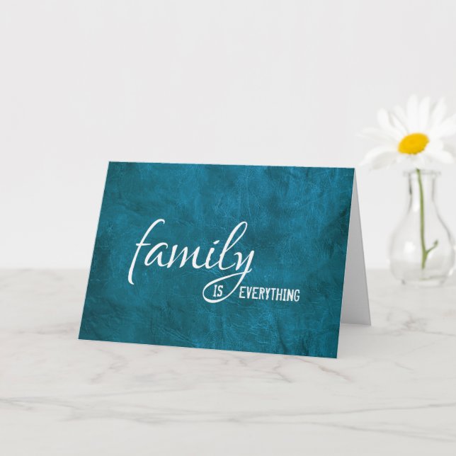 Cartão Irmão cunhado Aniversário de Couro Teal (Planta pequena)