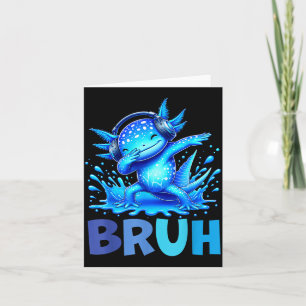 Cartão Irmão Dabbing Axolote Engraçado Gamer Crianças Men