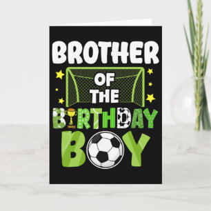 Cartão Irmão de Futebol Menino de Aniversário Festa de Fu