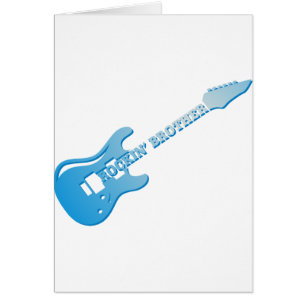Cartão Irmão de Rockin criativo' com guitarra