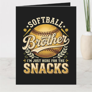 Cartão Irmão de Softball Divertido Lanches Esportes