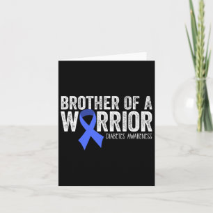 Cartão Irmão de um Guerreiro T1d Suportes de Fita Azul Di