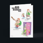 Cartão Irmão do feliz aniversario (empurrão)<br><div class="desc">Este cartão de aniversário é um cartão engraçado para irmãos com uma ligação do "special". Ilustrado pelo Lea Owen de Rachel,  este cartão é uma maneira do divertimento de desejar a seu irmão um o feliz aniversario.</div>
