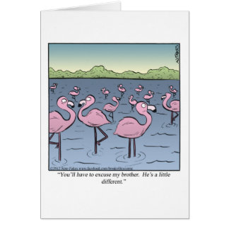 Cartão Irmão do flamingo