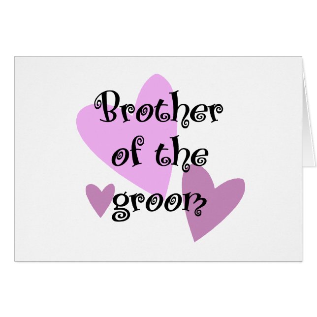 Cartão Irmão do Groom (Frente Horizontal)