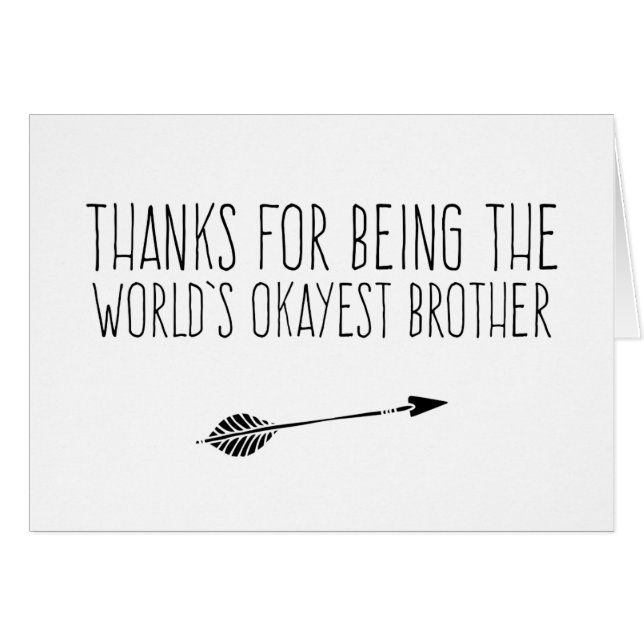Cartão Irmão do Okayest do mundo engraçado (Frente Horizontal)