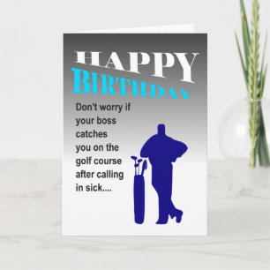 Cartão irmão engraçado de golfe desejo feliz aniversário