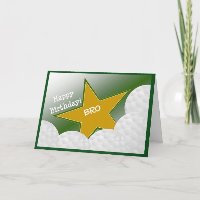 Cartão Irmão, Feliz Amo Golf, Irmão! (Frente)