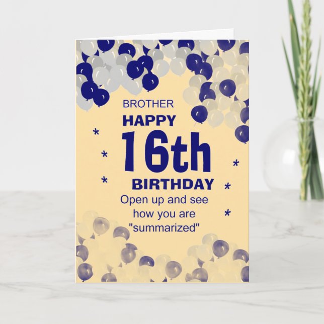 Cartão irmão feliz de aniversário (Frente)