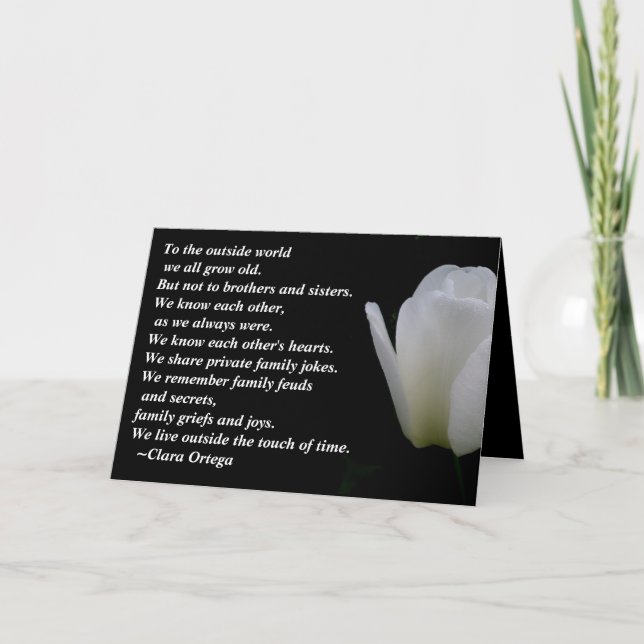 Cartão Irmão / Irmã aniversário (Frente)