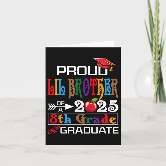 Cartão Irmão Lil Orgulhoso De Um Cl De Gradua 2025 (Frente)