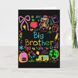 Cartão Irmão Mais Velho Bebê Irmão Menino Gestante Profes
