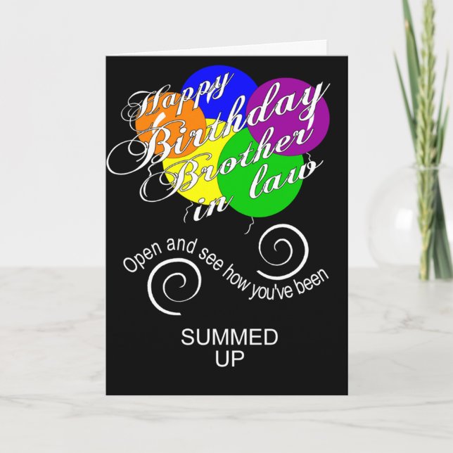 Cartão irmão resumido no aniversário da lei (Frente)