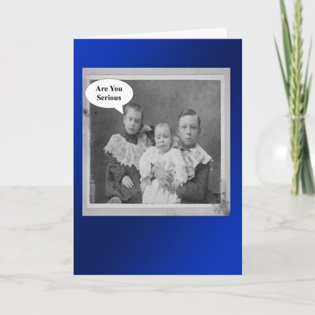 Cartão Irmãos Birthday - Retro (Frente)