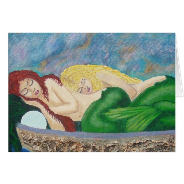 Cartão Irmãs da sereia (Frente horizontal)