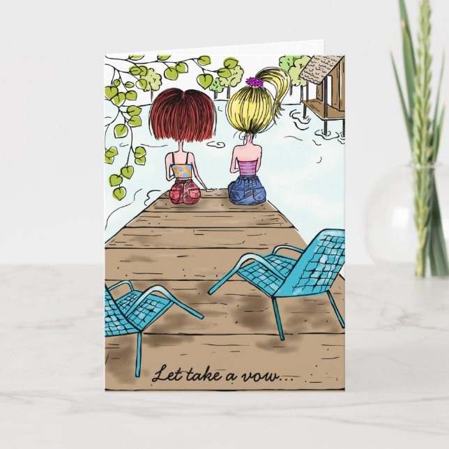 Cartão Irmãs e amigos (Frente)