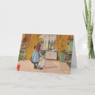 Cartão Irmãs - Koket de Carl Larsson