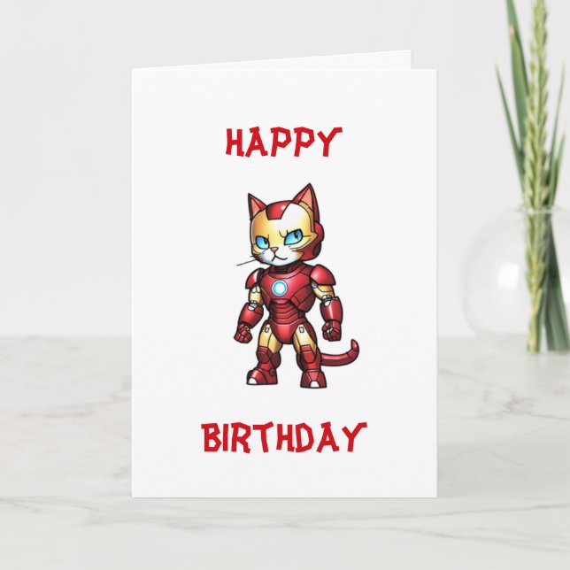 Cartão Ironcat Happy Birthday (Frente)