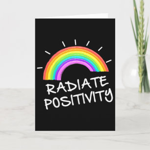 Cartão Irradiar Positividade Arco-íris Casual Engraçado