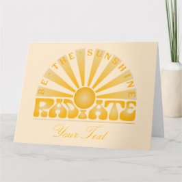 Cartão IRRADIE Seja o Brilho Vintage Retro Dourado + crem