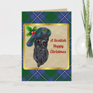 Cartão Irvine Clan Crachá & Tartan Personalizado Xmas