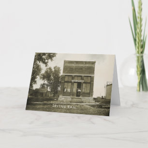 CARTÃO IRVING KANSAS POST OFFICE PHOTO MARSHALL COUNTY KS