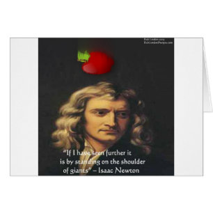 Cartão Isaac Newton "Giants Shoulders" Wisdom Gifes & Tee
