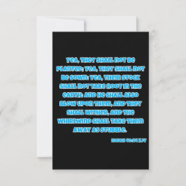 Cartão Isaiah 40:24 saudação de escritura de Bíblia KJV