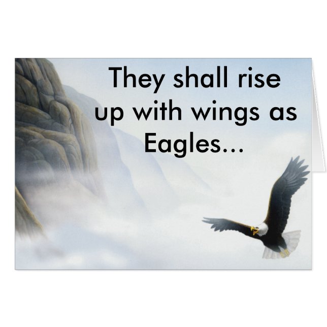 Cartão Isaiah 40:31 (Frente horizontal)