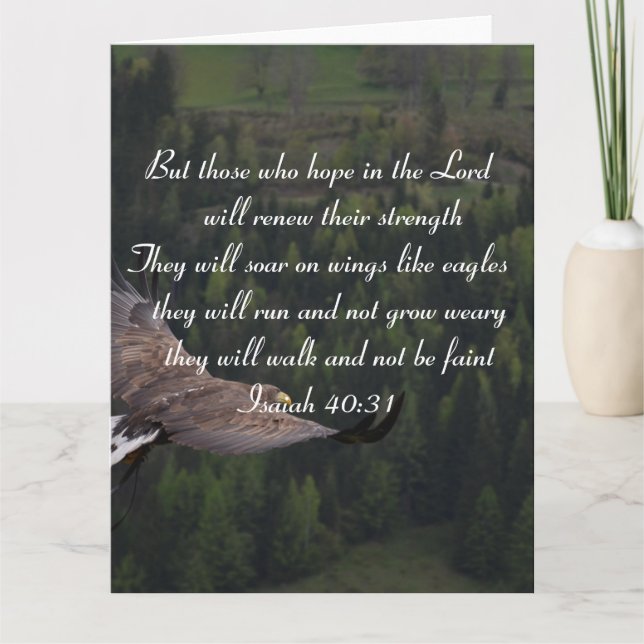 Cartão Isaiah 40:31 - Soarão Em Asas Como Águia (Frente)
