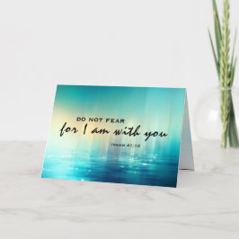 Cartão Isaiah 41:10 Não Teme Bíblia Verso Cristão
