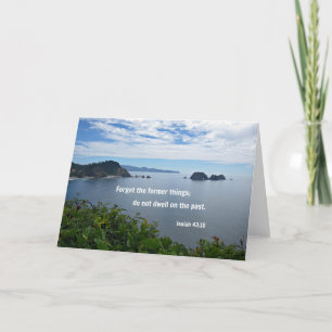 Cartão Isaiah 43:18 Esqueça as coisas antigas; não...