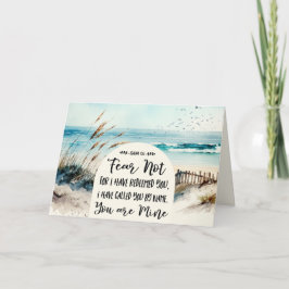 Cartão Isaiah 43:1 Medo que não por eu tê-lo resgatado Oc