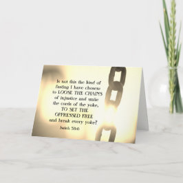 Cartão Isaiah 58:6 Tipo de jejum que escolhi