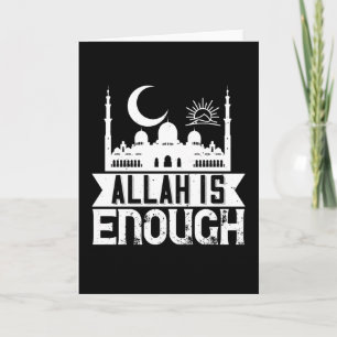 Cartão Islam - Allah Is Enough
