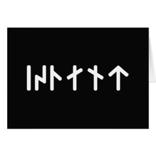 Cartão Islândia ᛁᛋᛚᛅᚾᛏ ~ Runas Futhark Jovem