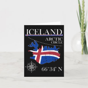 Cartão Islândia - Círculo Ártico - Ilha Polar Norte - Ice