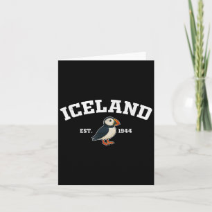 Cartão Islândia Puffin Vintage Souvenir Islandês