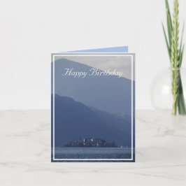 Cartão Isola San Giulio, Lago Orta, Itália Aniversário
