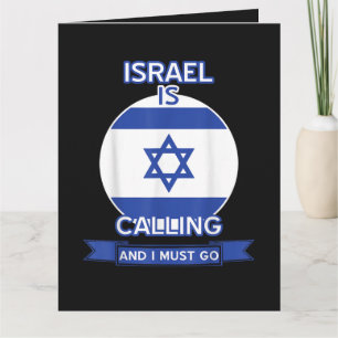 Cartão Israel Está Chamando E Eu Devo Ir