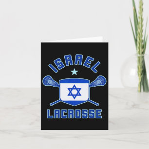 Cartão Israel Lacrosse Flag Lax Israelita Sticks Tee